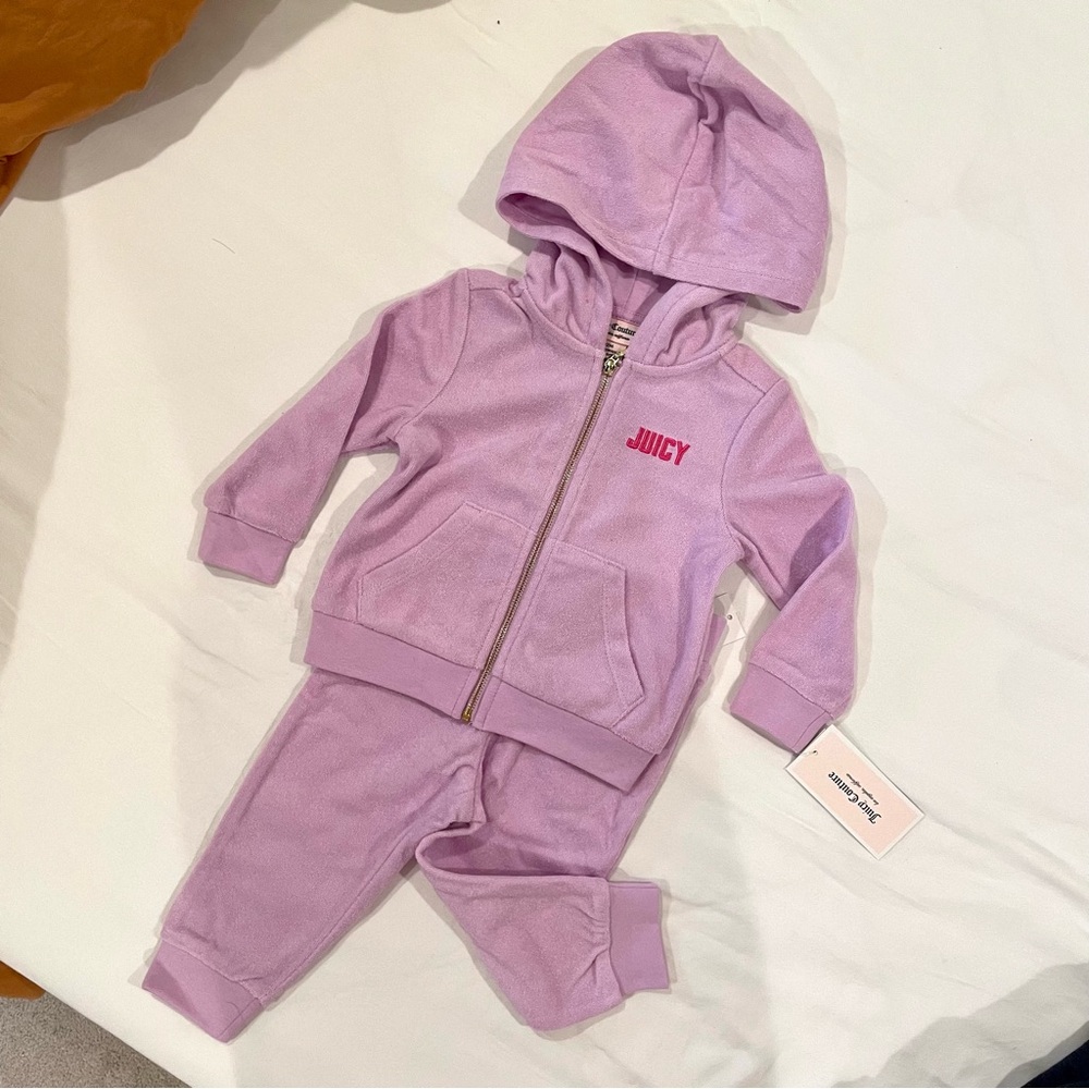 NWT Lot of 2 Sets Baby Girl JUICY COUTURE Track Suits, 12M